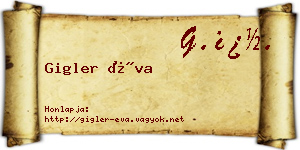 Gigler Éva névjegykártya